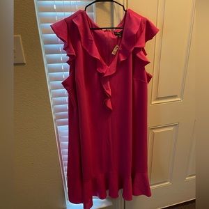 Pink shirt sleeve dress